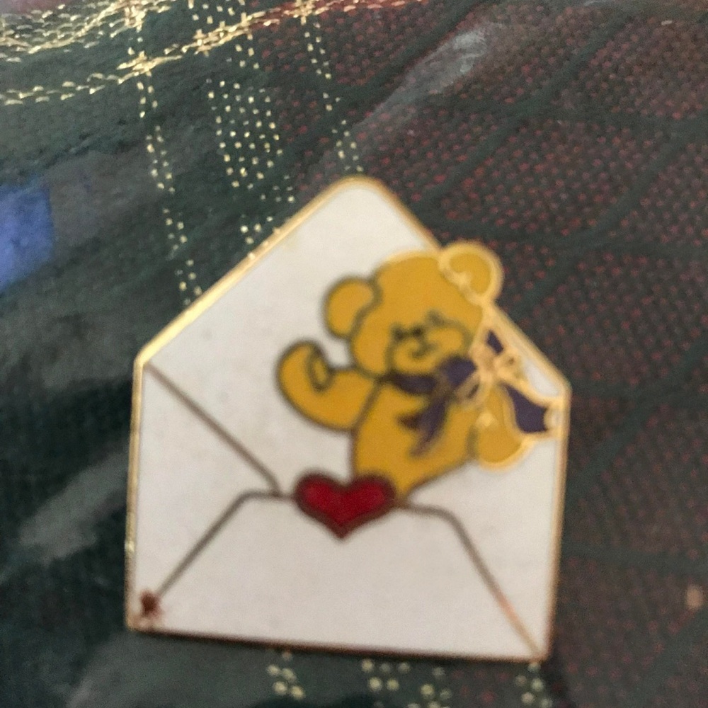 Gold and White Bear Pin